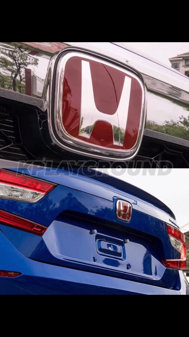 2018+ Honda Accord Rear Red H Emblem